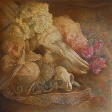 「転換」
シナベニヤに綿布　白亜地　油絵具
Ｓ６
2012年