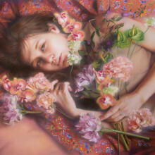 融縁
シナベニヤ、綿布、白亜地、油絵具
380×455mm
2025年