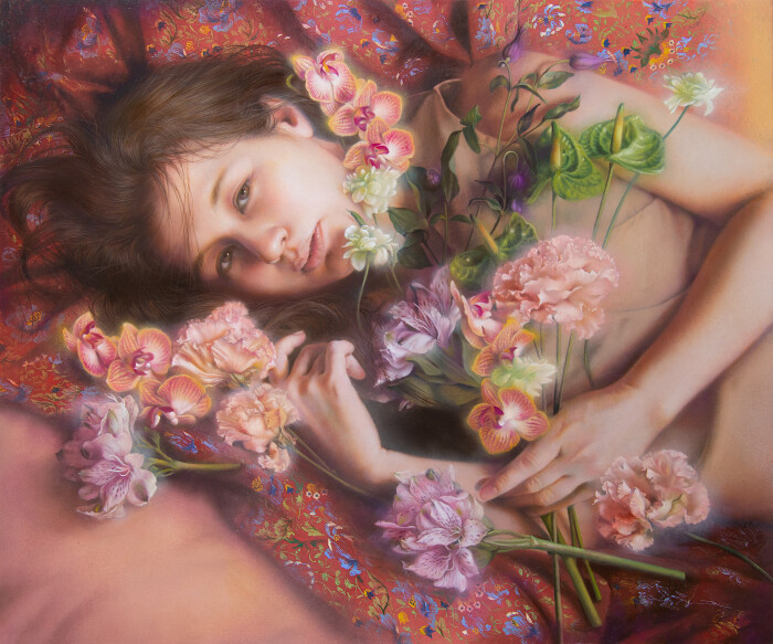 融縁
シナベニヤ、綿布、白亜地、油絵具
380×455mm
2025年